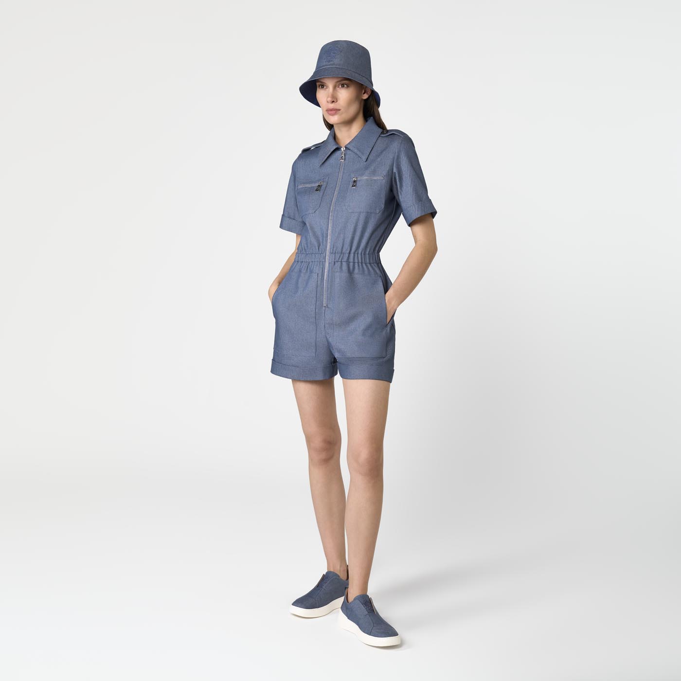 Biarritz jumpsuit denim light - women's denim jumpsuit