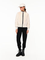 Caribou Stripes Mink Bomber