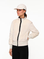 Caribou Stripes Mink Bomber