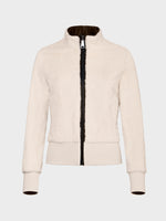 Caribou Stripes Mink Bomber