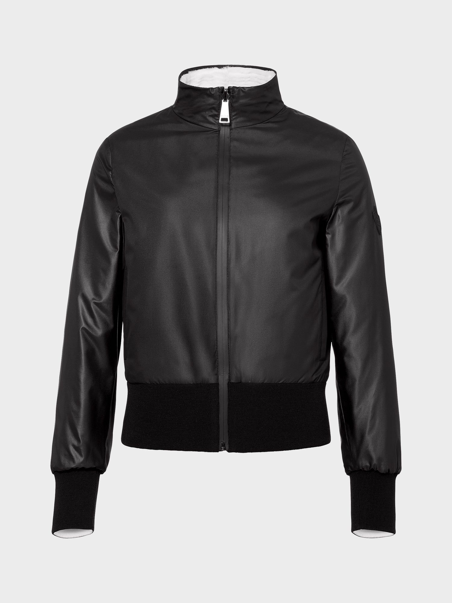 Caribou Stripes Mink Bomber